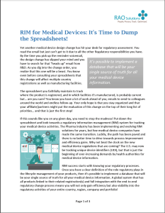 RIM Systems for Medical Devices