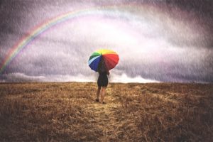 Rainbow after storm